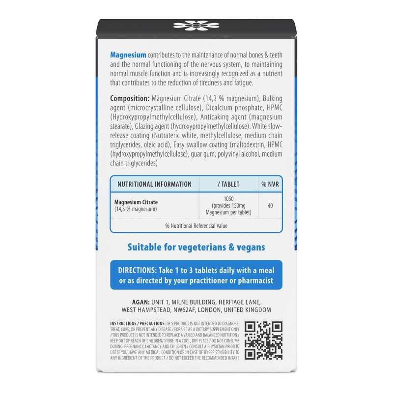 AGAN - Magnesium Citrate 2100mg - 30tabs